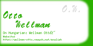 otto wellman business card